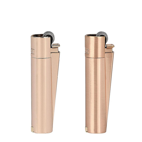 CLIPPER METAL ROSE GOLD LIGHTER DISPLAY OF 12 (CLIPPER-37)