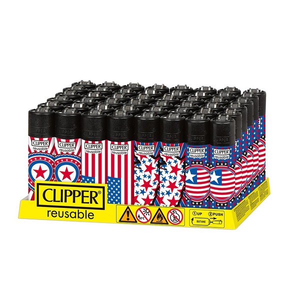 CLIPPER NATIONAL STARS EDITION LIGHTER DISPLAY OF 48 (CLIPPER-49)