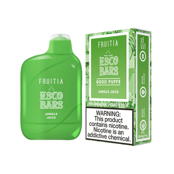 ESCO BARS X FRUITIA 6000 PUFF DISPOSABLE DISPLAY OF 10