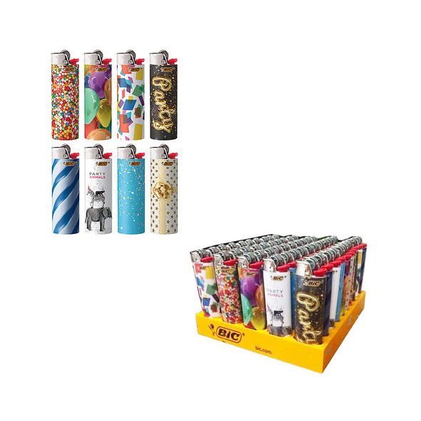 BIC CLASSIC LIGHTER BIRTHDAY PARTY EDITION DISPLAY OF 50