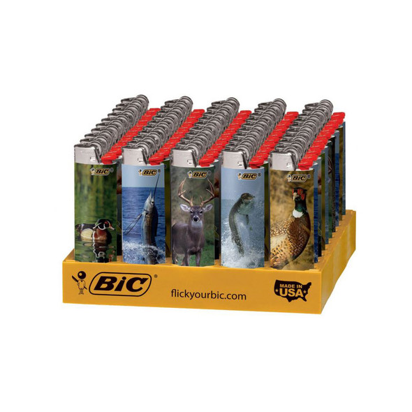 BIC CLASSIC LIGHTER OUTDOORS EDITION DISPLAY OF 50