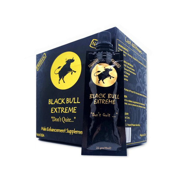 BLACK BULL EXTREME DONT QUIT MALE ENHANCEMENT HONEY DISPLAY OF 12