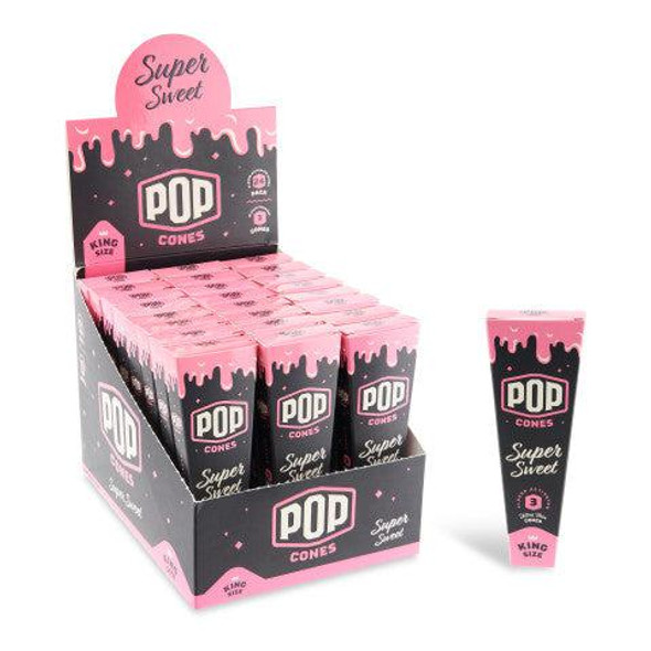 POP CONES KING SIZE DISPLAY OF 24 (3PK)