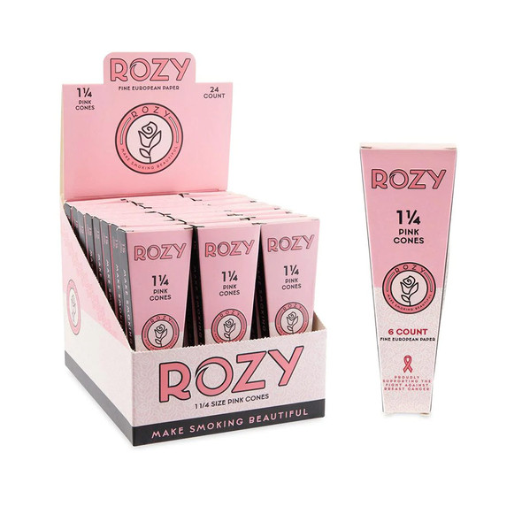 ROZY FINE PAPER PINK CONES 1/1-4 SIZE DISPLAY OF 24 (6PK)
