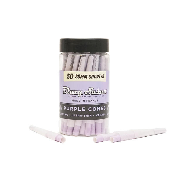 BLAZY SUSAN PURPLE EDITION 53MM SHORTYS CONES JAR OF 50