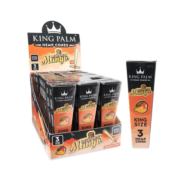 KING PALM HEMP CONES KING SIZE DISPLAY OF 30 (3PK)