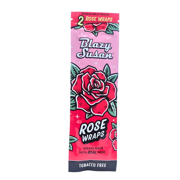 BLAZY SUSAN ROSE PETAL HEMP 2PACK   WRAPS DISPLAY OF 25