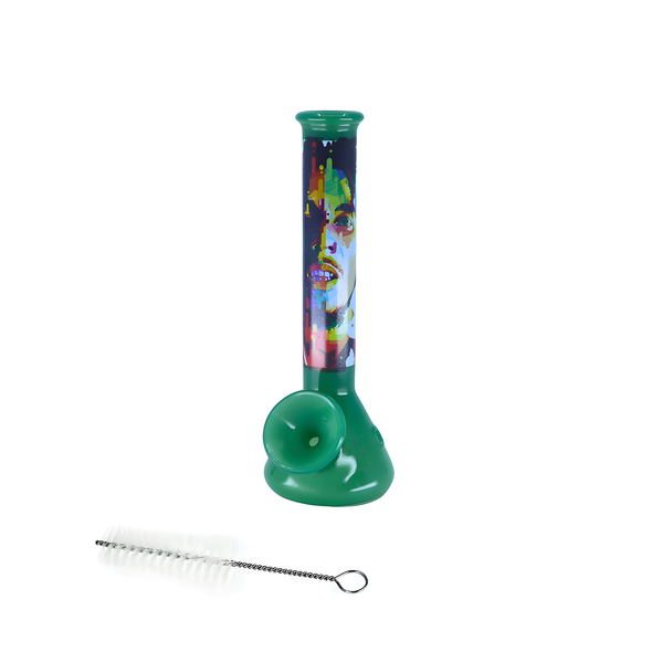 DABTIZED BEAKER WATERPIPE  SHAPED GLASS HAND PIPE