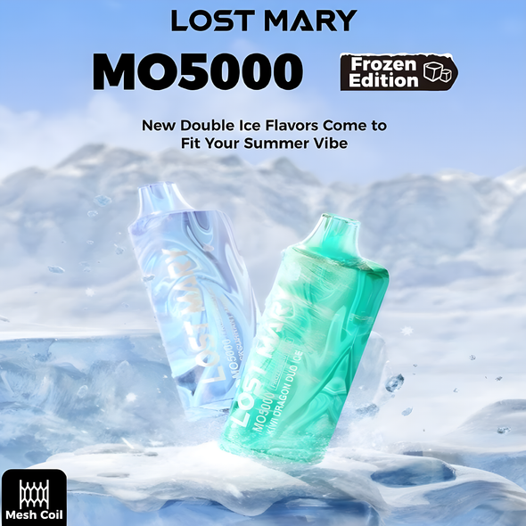 LOST MARY MO5000 FROZEN EDITION BY ELF BAR 5000 PUFF DISPOSABLE DISPLAY OF 5