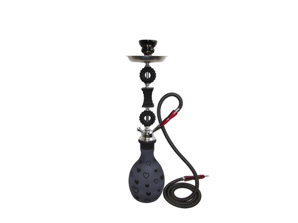 ZEBRA HEART 29" HOOKAH ONE HOSE  ASSORTED COLORS