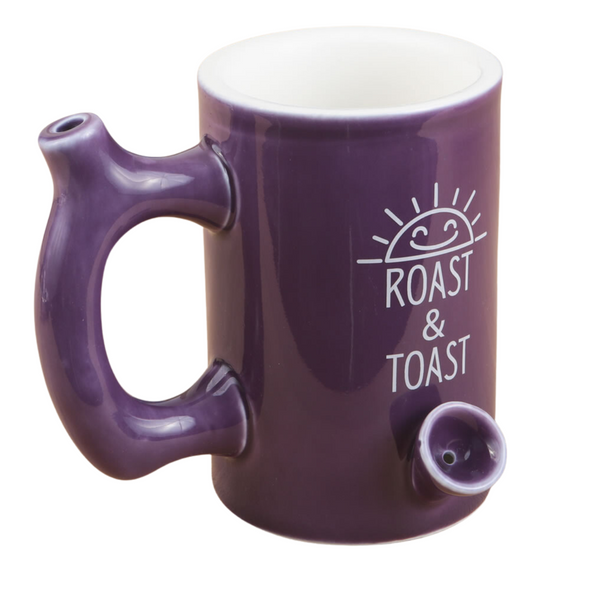 PURPLE CERAMIC ROAST AND TOAST MUG 10.5OZ (82347)