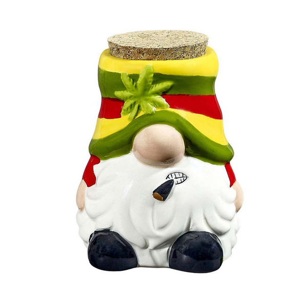 CERAMIC GNOME STACH JAR (82557)