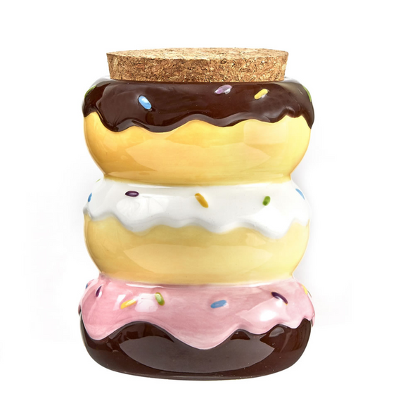 CERAMIC DONUT STACH JAR (88069)