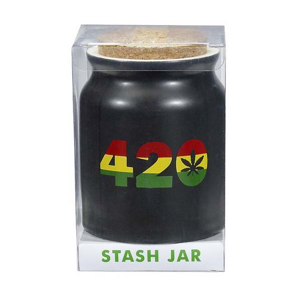 CERAMIC MATTE BLACK 420 STACH JAR (88147)