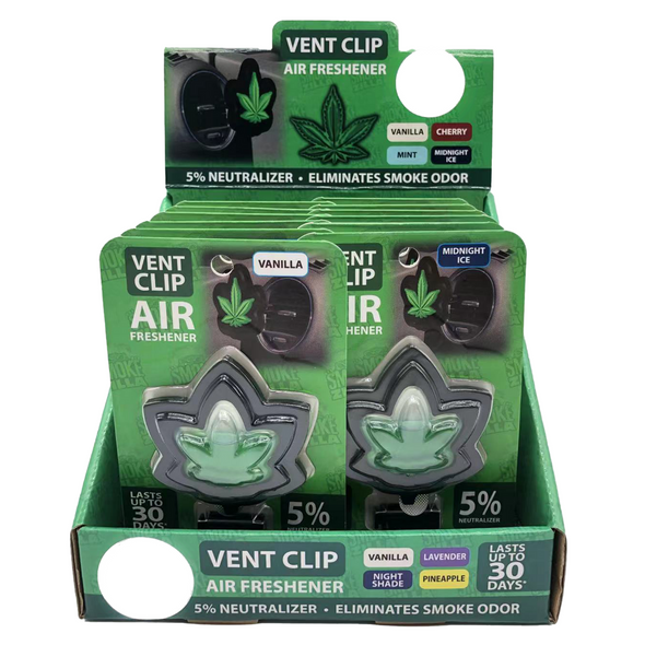 SMOKE ZILLA VENT CLIP AIR FRESHENER DISPLAY OF 12 (30036)