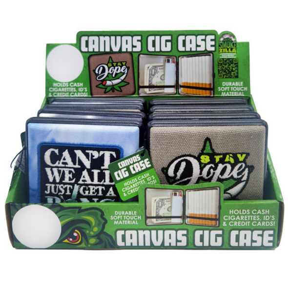 SMOKE ZILLA CANVAS CIG CASE DISPLAY OF 8 (30033)