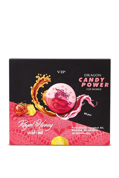 DRAGON CANDY POWER VIP ROYAL STRAWBERRY HONEY ENHANCEMENT 6CT CANDY FOR WOMEN DISPLAY OF 10