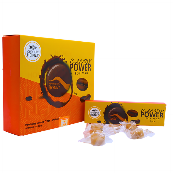 CANDY POWER ORGANIC HONEY ENHANCEMENT 6CT CANDY FOR MEN DISPLAY OF 10