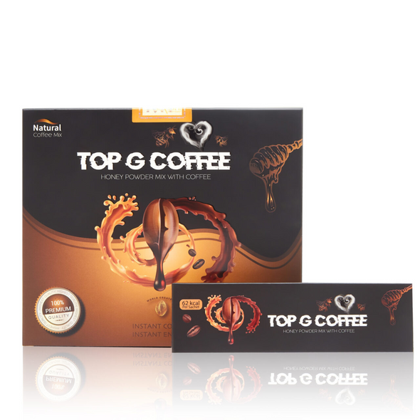 TOP G INSTANT COFFEE HONEY MIX WITH COFFEE FOR MEN DISPLAY OF 10