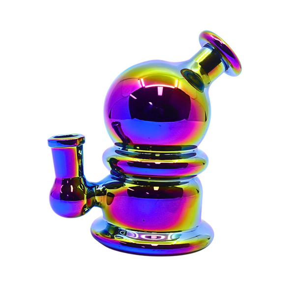 5" TOON-CHIK ELECTROPLATED MINI WATERPIPE WITH BANGER MIXED COLORS (WP-350)