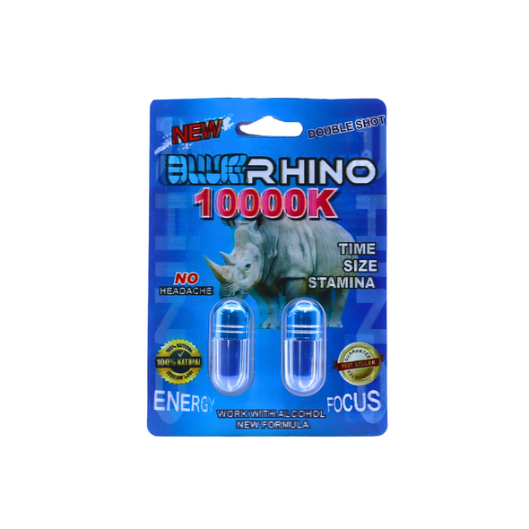 BLUE RHINO EXTREME 10000K PREMIUM MALE ENHANCEMENT PILL (2CT) DISPLAY OF 24