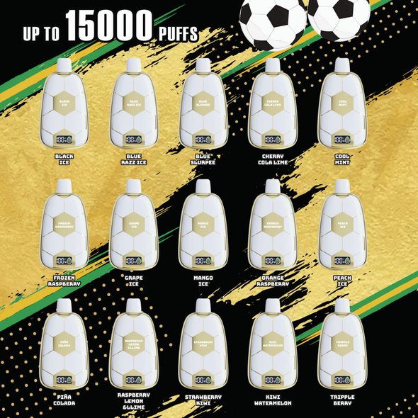 RONALDINHO 10 X INSTA PUFF 15000 PUFFS 18ML DISPOSABLE DISPLAY OF 5