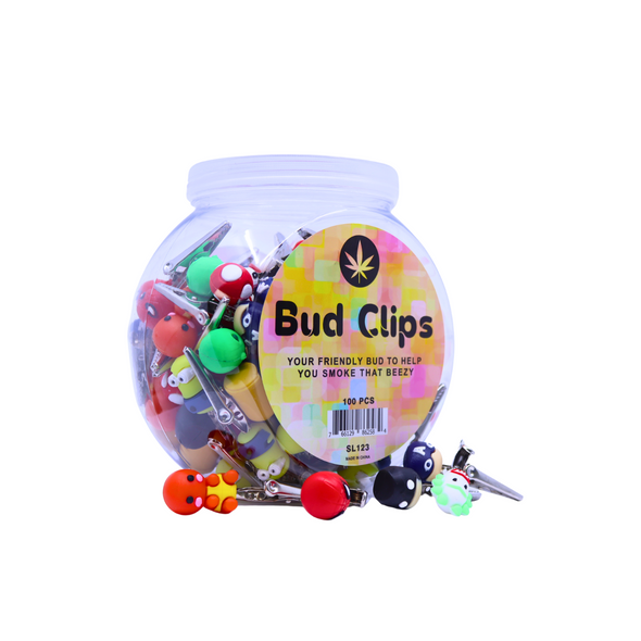 Bud Clips Assorted Design 100ct Jar | Wisemen Wholesale