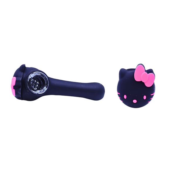 HELLO KITTY DRIPPING CAT SILICONE HANDPIPE
