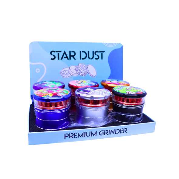 STAR DUST 70MM GRINDER DISPLAY OF 6 (SD-109)
