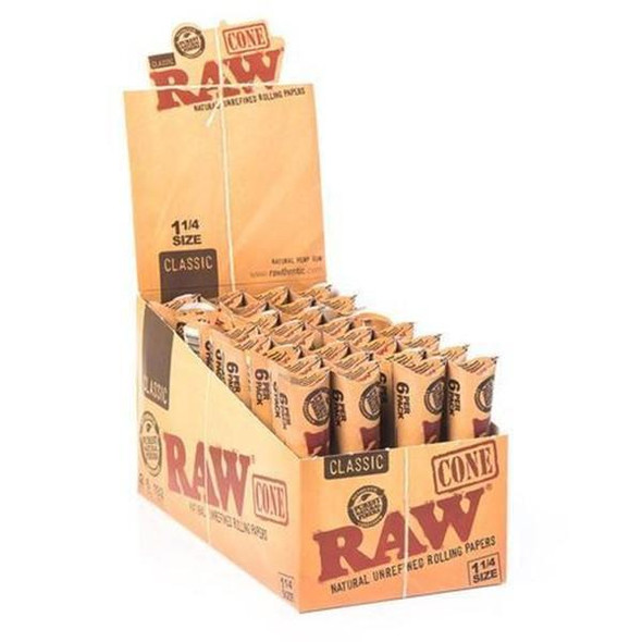 RAW CONE 1 1/4 CLASSIC 32 PACKS PER BOX (RAW-51)