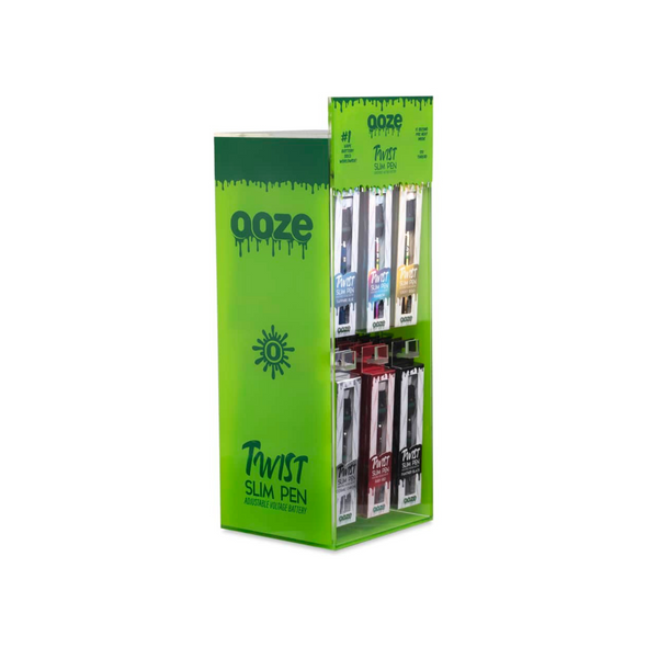 OOZE TWIST SLIM PEN 320MAH VAPE BATTERY WITH USB CHARGER - DISPLAY OF 48 (OOZE-25)