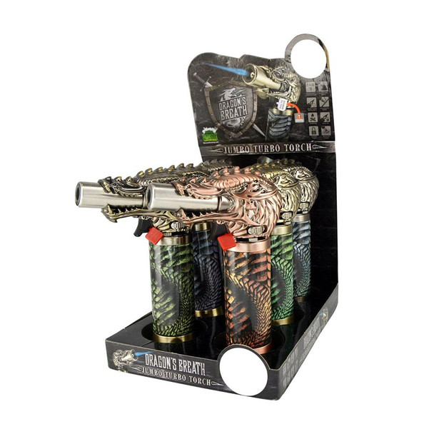 SMOKE ZILLA - DRAGON JUMBO TORCH DISPLAY OF 6 (23667)