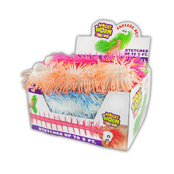 SQUEEZEM WORM TOY DISPLAY OF 12 (26817)