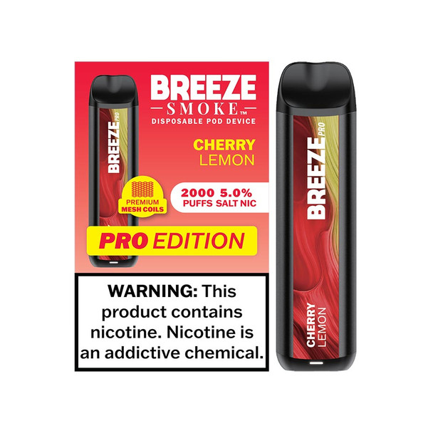 BREEZE SMOKE PRO 2000 PUFF DISPOSABLES DISPLAY OF 10
