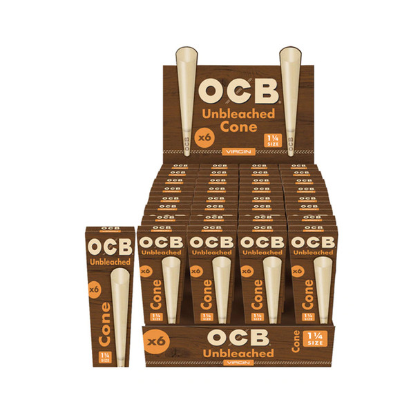 OCB VIRGIN 1 1/4 UNBLEACHED CONE - 32CT (OCB-13)