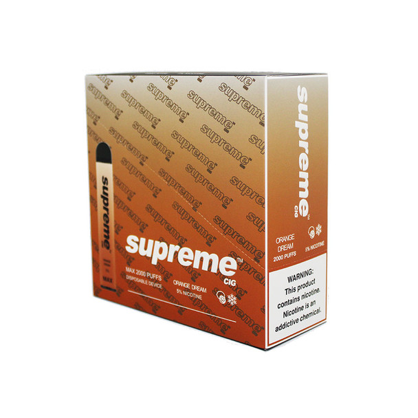 SUPREME CIG 2000 PUFF DISPOSABLE DISPLAY OF 10