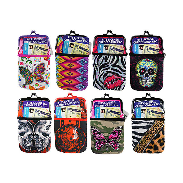 SMOKE ZILLA RHINESTONE CIG POUCH MIX DISPLAY OF 8 (22057)