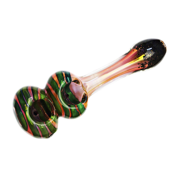 DOUBLE HEAD GOLD FUMED HAND PIPE 5" (HP-84)