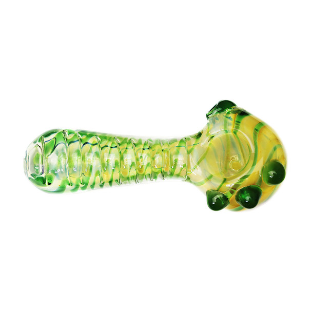 GREEN SHADE TRIPLE MARBLE HAND PIPE 4" (HP-91)