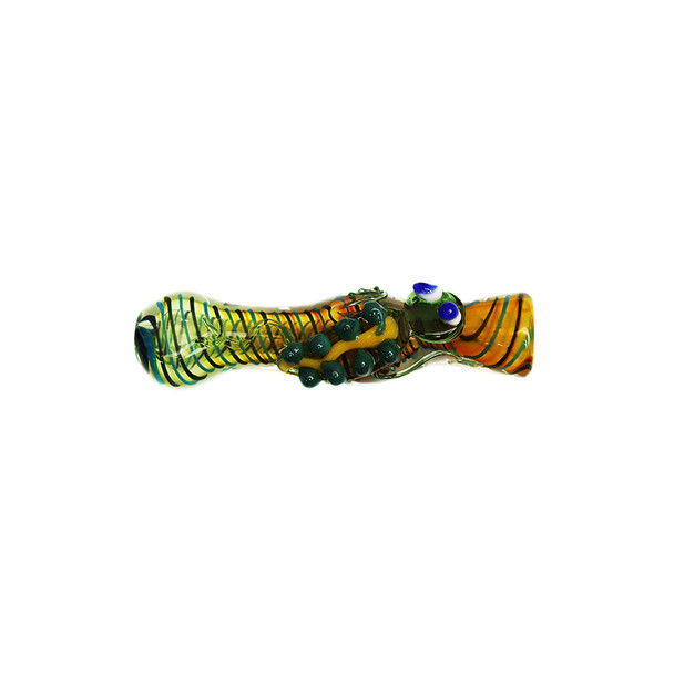 TOP INSECT WITH GOLD FUMED INSIDE CHILLUM 3" (CH-10)