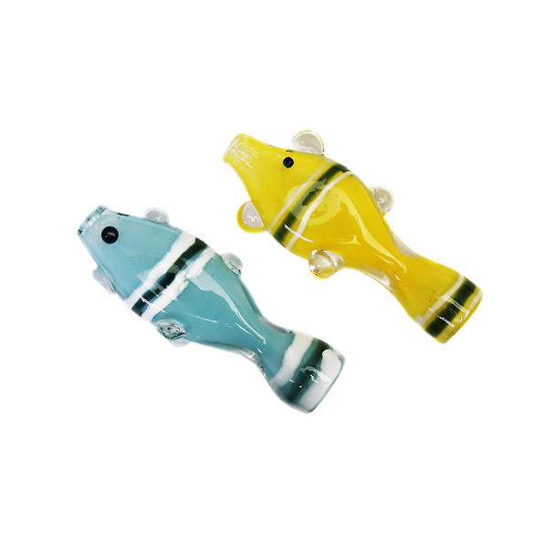 COLOR FISH DESIGN CHILLUM 3" (CH-11)