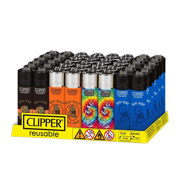 CLIPPER ZIG ZAG 2 EDITION LIGHTER DISPLAY OF 48 (CLIPPER-44)