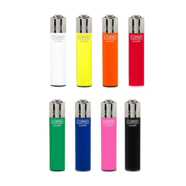 CLIPPER SOLID COLORS EDITION LIGHTER DISPLAY OF 48 (CLIPPER-51)
