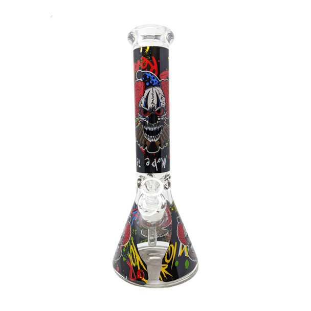 CLOWN BEAKER DESIGN C WATERPIPE 14" (WP-302)