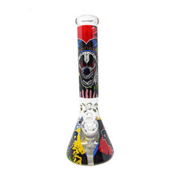 CLOWN BEAKER DESIGN C WATERPIPE 14" (WP-302)