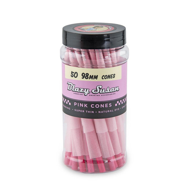 BLAZY SUSAN PINK CONES 98MM 50 CT JAR