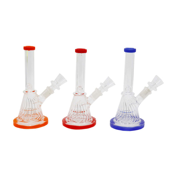 COLOR ROD SHOWER ART PERC WATERPIPE 7" (WP-19)