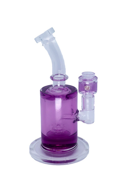 8.5" CURVED NECK GLYCERIN FILLED WATERPIPE ASSORTED COLORS (WP-38)