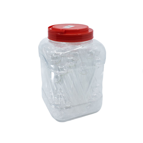 6" CLEAR THICK BALL END JAR OF 60 COUNT (JAR-33)