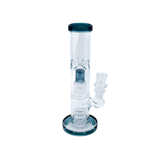 10" DOUBLE MATRIX PERC CYLINDER WATER PIPE (WP-46)